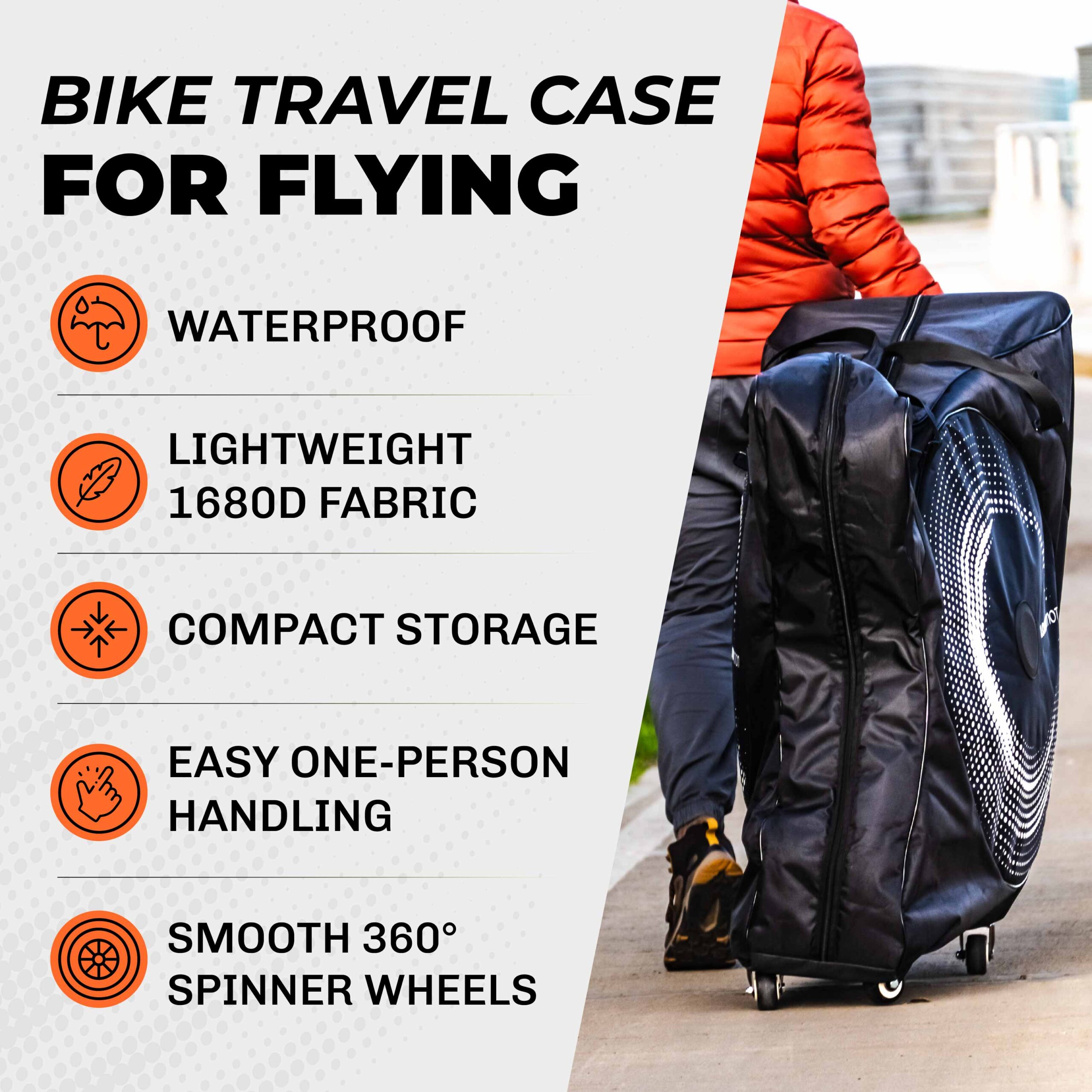 Bike travel case for flying.