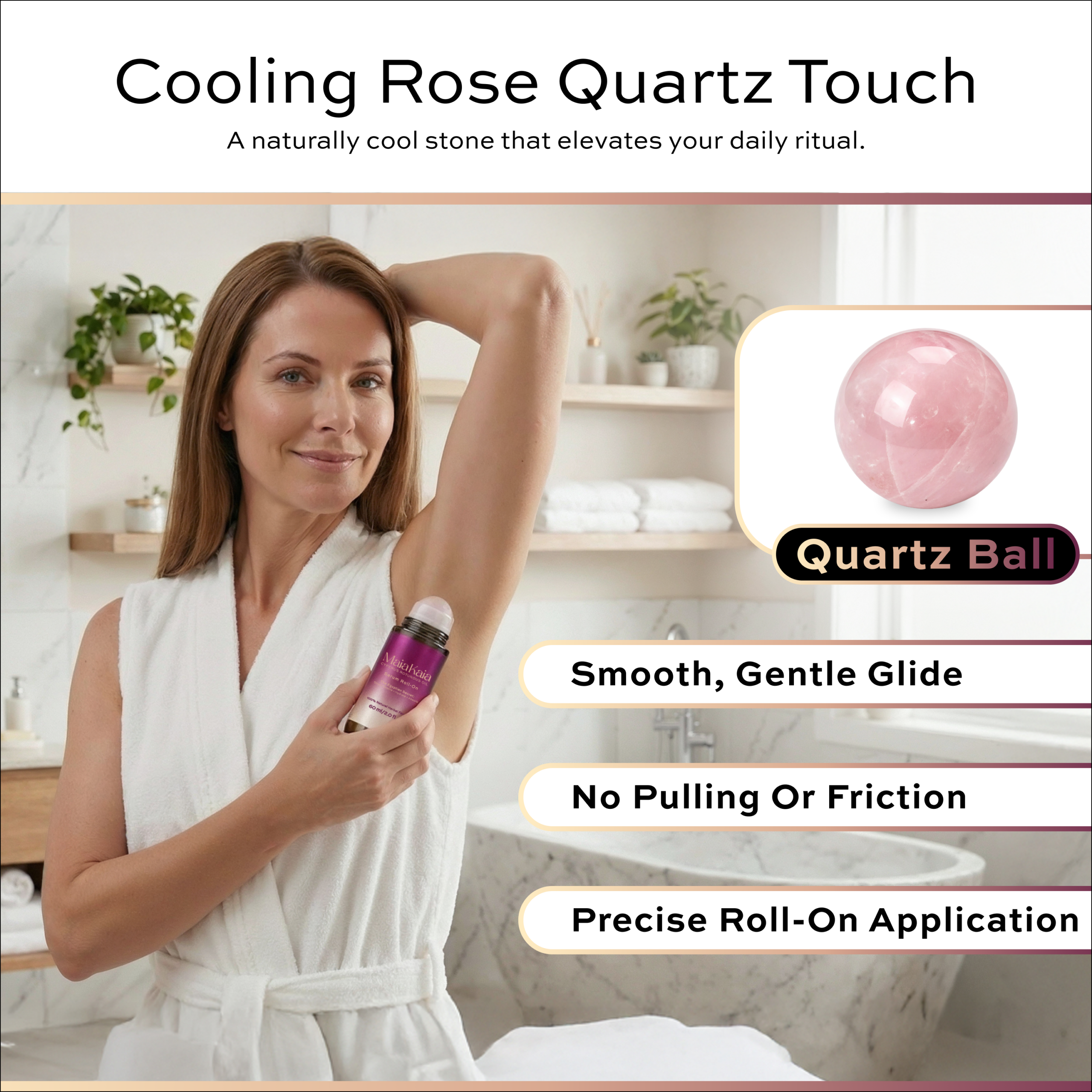 Cooling rose quartz touch